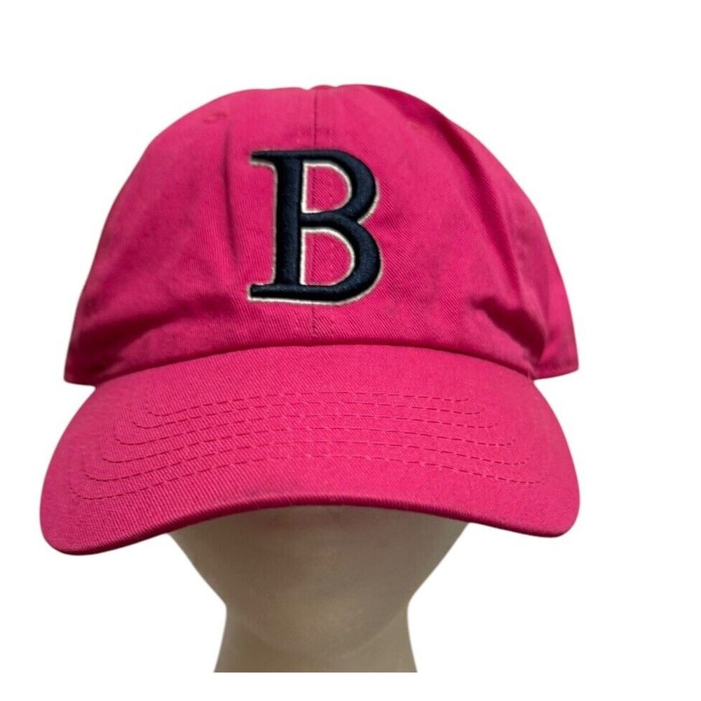 Bay State Apparel Boston Massachusetts B Pink Adjustable Baseball Hat Cap